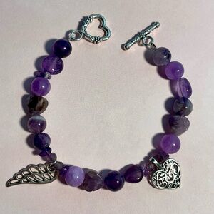 Amethyst Angel Bracelet